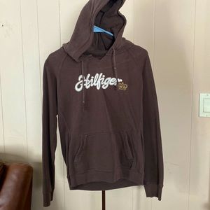 Vintage Tommy Hilfiger brown hoodie. Size Medium